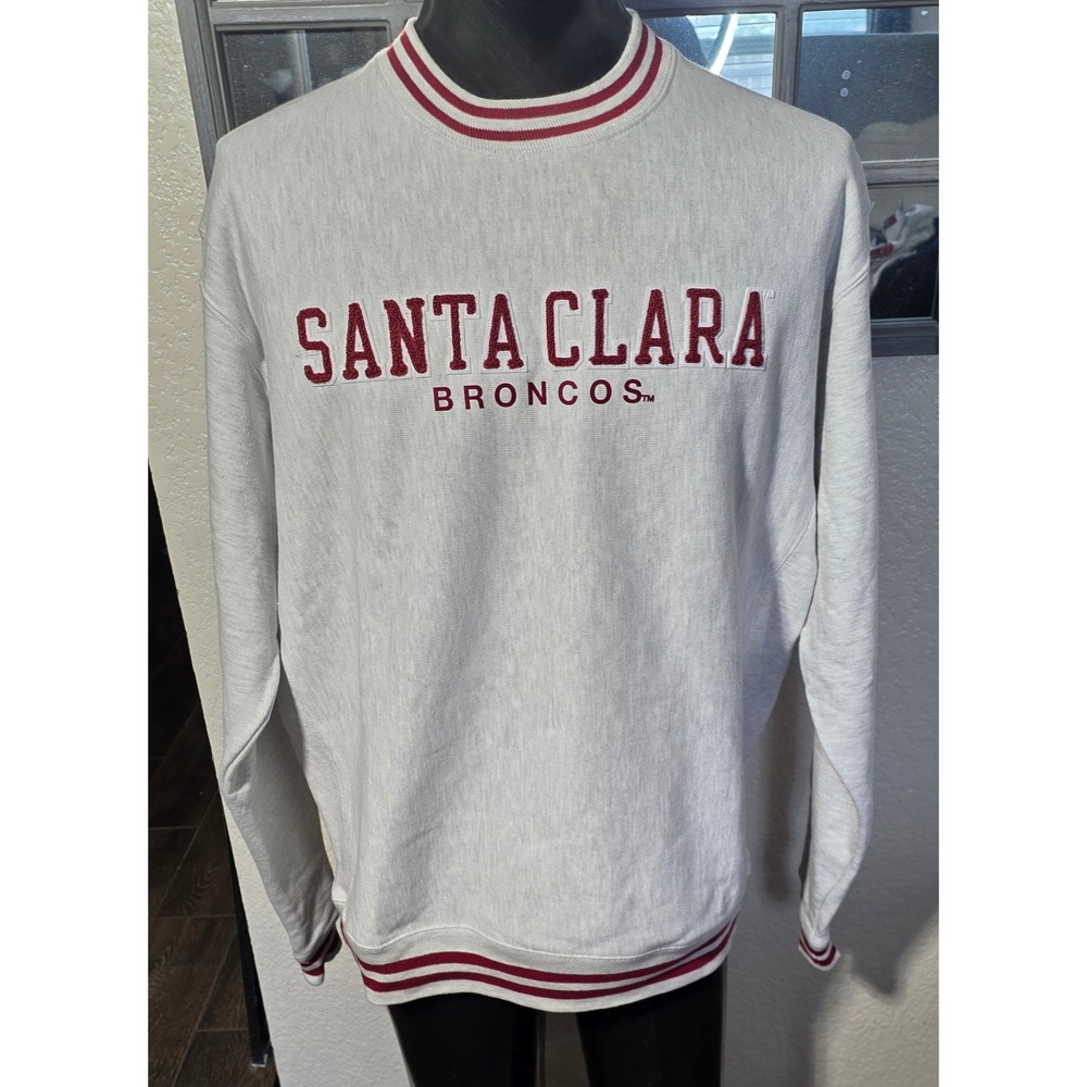 Champion Reverse Weave Santa Clara Broncos Sweatshirt Mens Large Gray CS3358